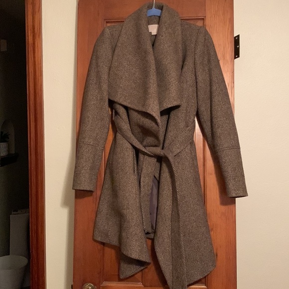 Michael Kors WOOL long pea coat XS wrap - Picture 3 of 9